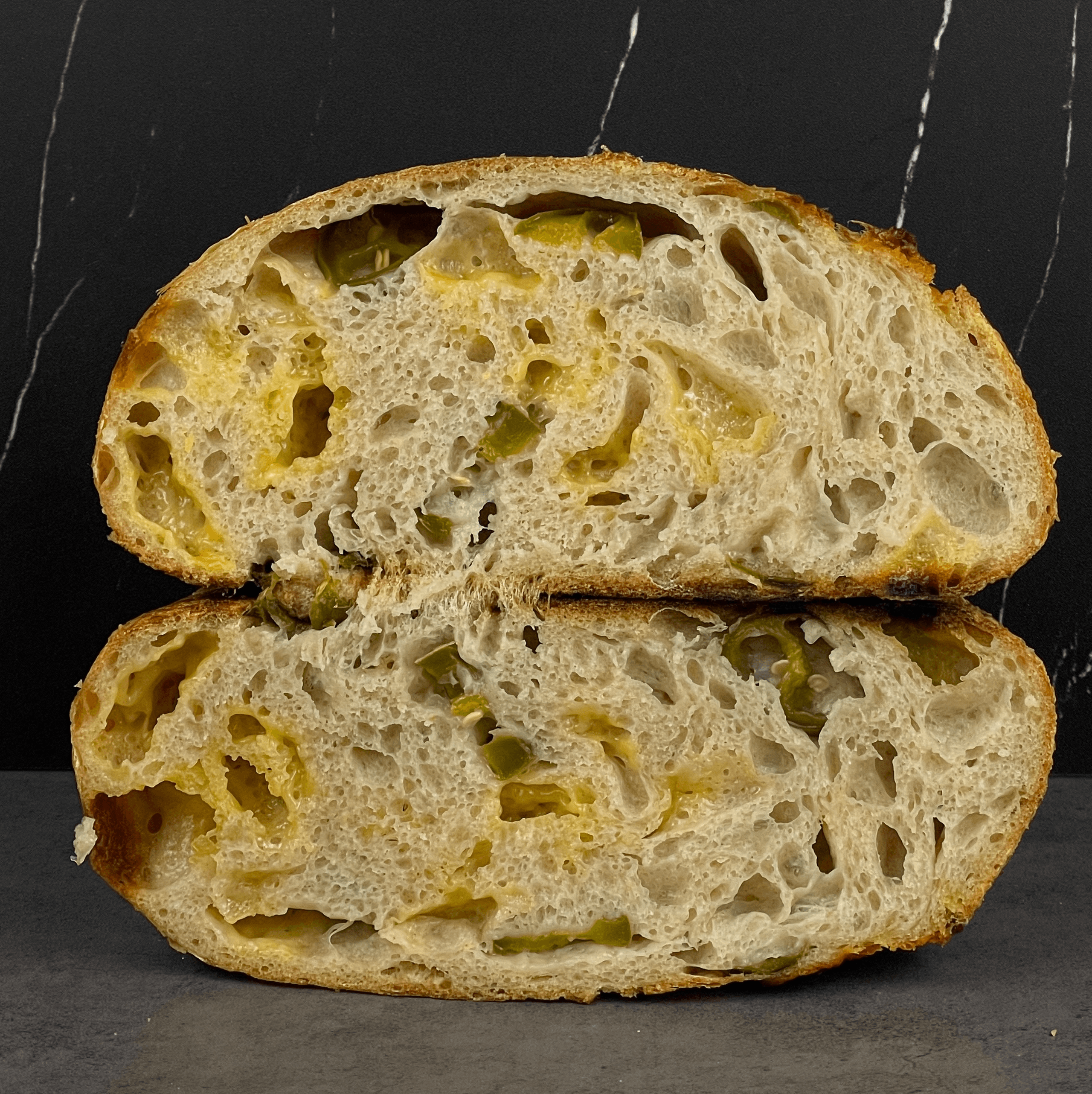 Sourdough Cheddar&Jalapeño Loaf by YeastCo Bakery in Houston Texas